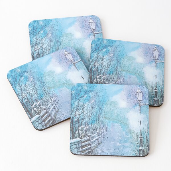 Item preview, Blue Winter Scene 1 designed and sold by Vicky Dolan Art.