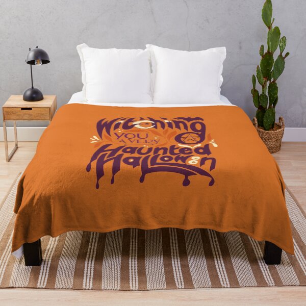 Item preview, Witching you a very Haunted Halloween | purple orange designed and sold by art-by-murielle.
