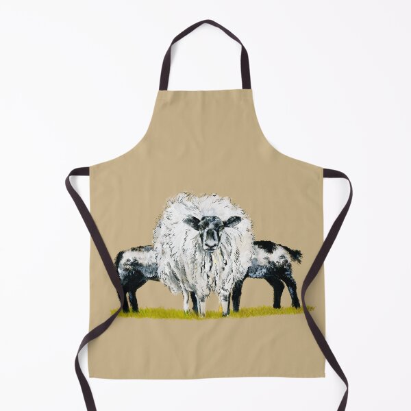 Item preview, Masham sheep with two lambs feeding. Original Pastel by Jane Green. Sand coloured background designed and sold by janesg.