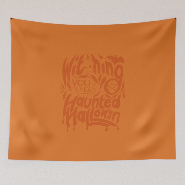 Item preview, Witching you a very Haunted Halloween | orange designed and sold by art-by-murielle.