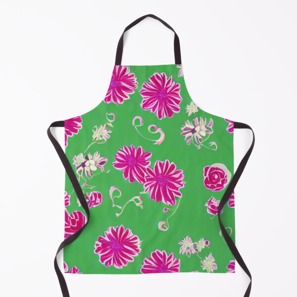 Item preview, Pink flower patterns and green background designed and sold by ArteEterno.