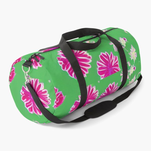 Item preview, Pink flower patterns and green background designed and sold by ArteEterno.