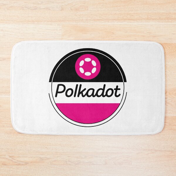 Item preview, Polkadot Dot Crypto Altcoin - Geometric Abstract Design with Black and Pink Half Circles designed and sold by CryptoMoods.