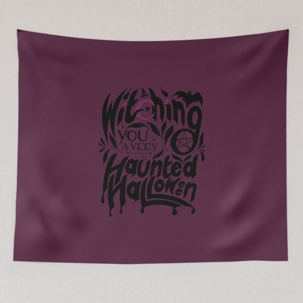 Item preview, Witching you a very Haunted Halloween | purple designed and sold by art-by-murielle.