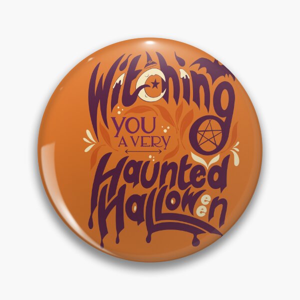 Item preview, Witching you a very Haunted Halloween | purple orange designed and sold by art-by-murielle.