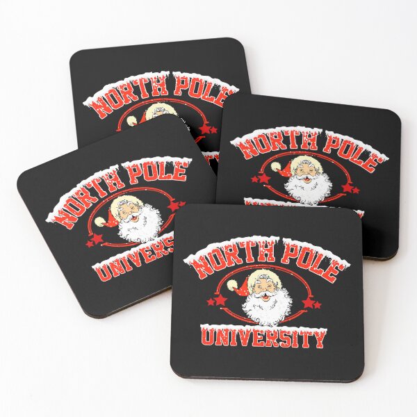 Item preview, North Pole university retro vintage Santa merry Christmas  designed and sold by DesignsbyMona.