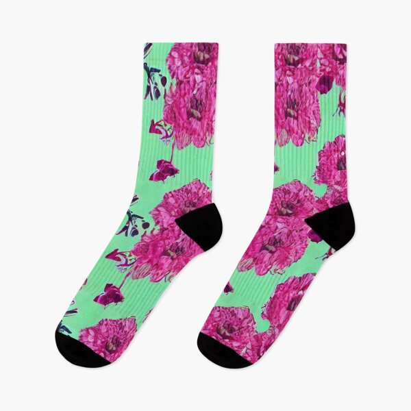 Item preview, Flower patterns and green background designed and sold by ArteEterno.