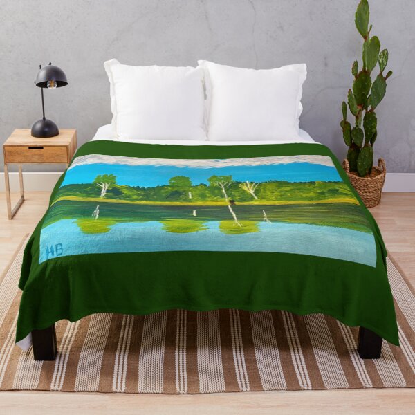 Item preview, Black cat on the shoreline of a lake designed and sold by catladyjoy.