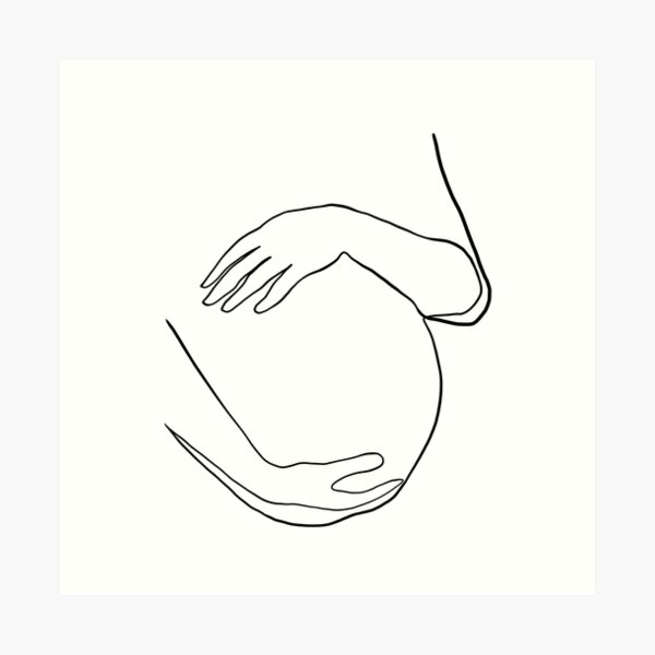 Item preview, Light Pregnancy Lineart designed and sold by midwifeforlife.