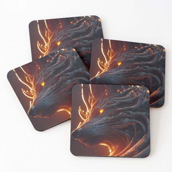 Item preview, Fire lava wolf - Midjourney designed and sold by AI1artist.