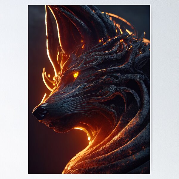Item preview, Fire lava wolf - Midjourney designed and sold by AI1artist.