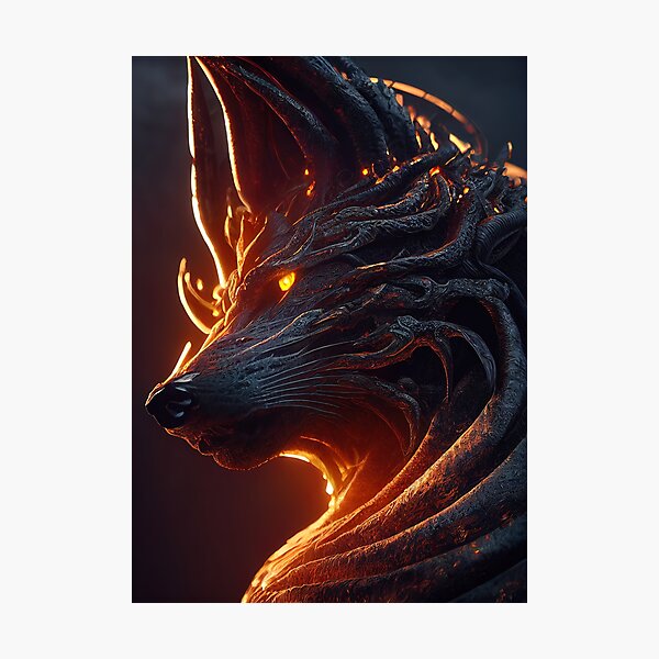 Item preview, Fire lava wolf - Midjourney designed and sold by AI1artist.