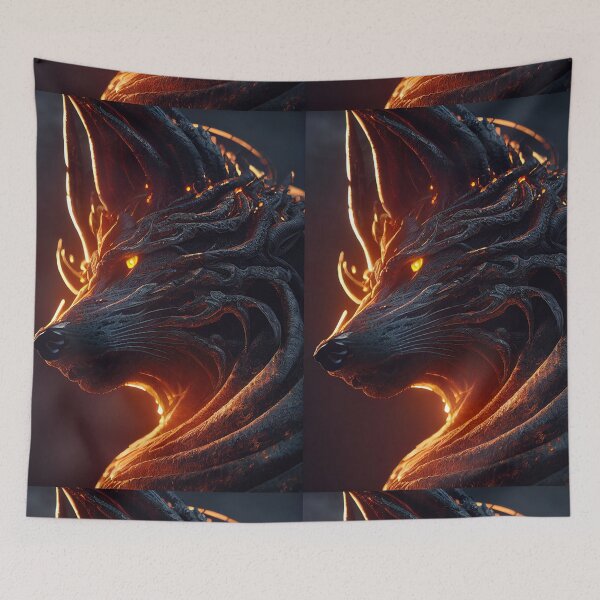 Item preview, Fire lava wolf - Midjourney designed and sold by AI1artist.
