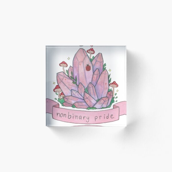 nonbinary pride Acrylic Block