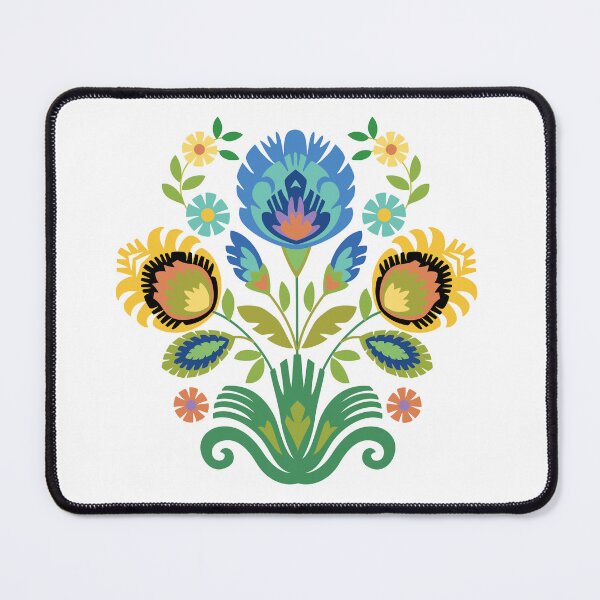 Item preview, Polish Floral Azure Blue Papercut Design designed and sold by Barbara Pixton.