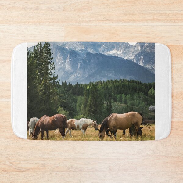 Item preview, Horses Grazing in front of the Teton Mountains, Wyoming, United States  designed and sold by newburyboutique.