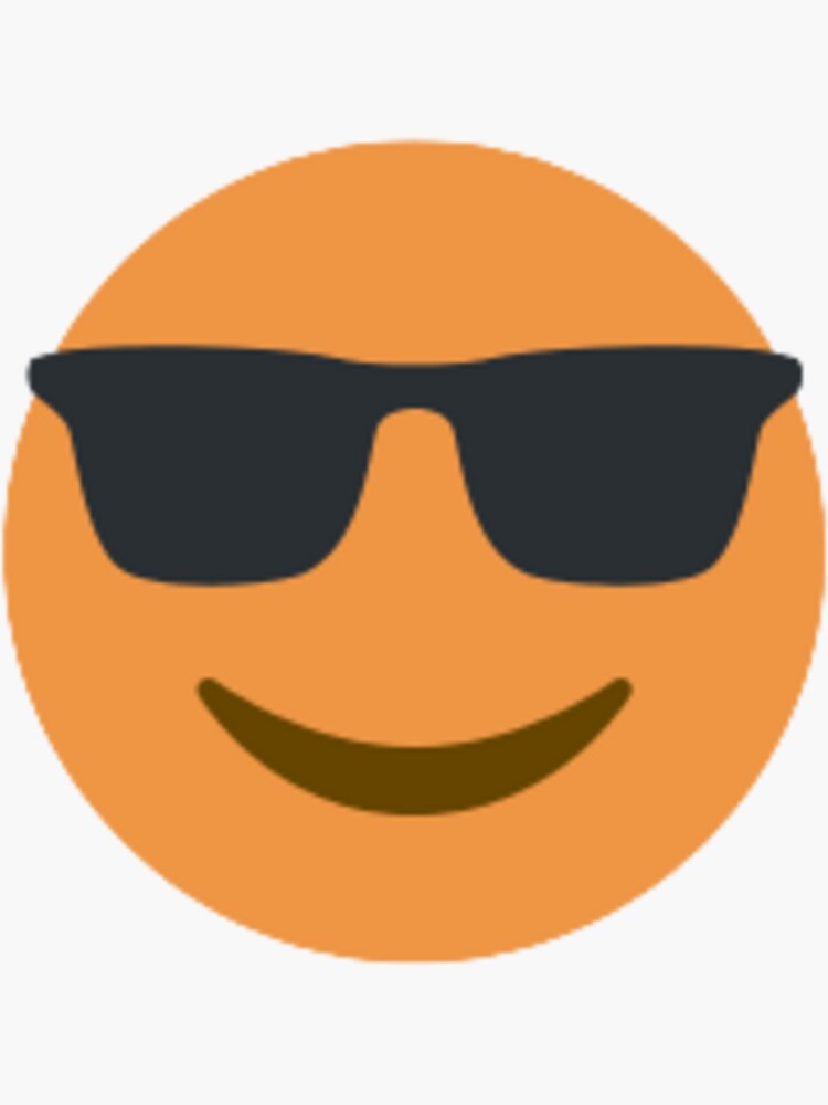 "Glasses emoji" Sticker for Sale by emojiss Redbubble