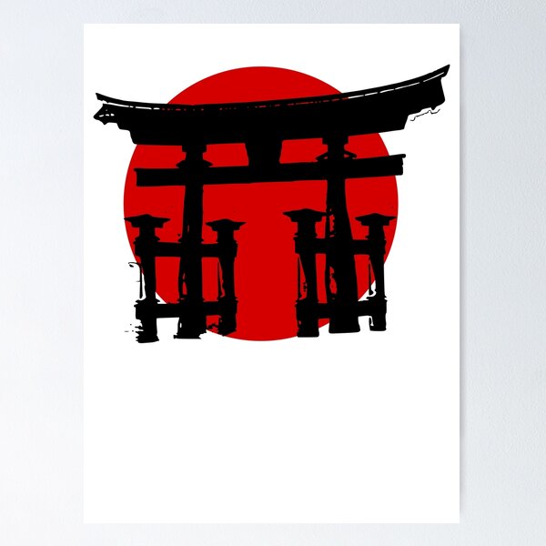 Item preview, Japanese Shinto Shrine Japan Flag designed and sold by chrisrivait.