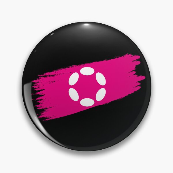 Artikelvorschau, Polkadot DOT Crypto Altcoin - Rosa Pinselstrich entworfen und verkauft von CryptoMoods.