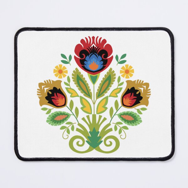 Item preview, Polish Floral Dark Red Papercut Design designed and sold by Barbara Pixton.