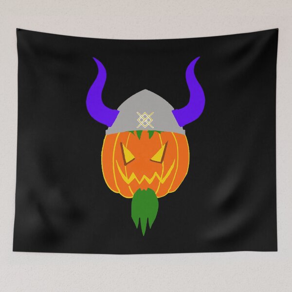 Item preview, Viking Pumpkin With Two Horned Warrior Helmet And Green Beard For Lover halloween cagwal designed and sold by MONOKARYON.