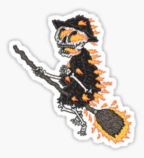 Brennende Hexe Sticker