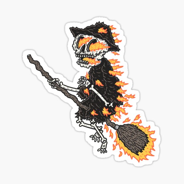 Burning Witch Sticker
