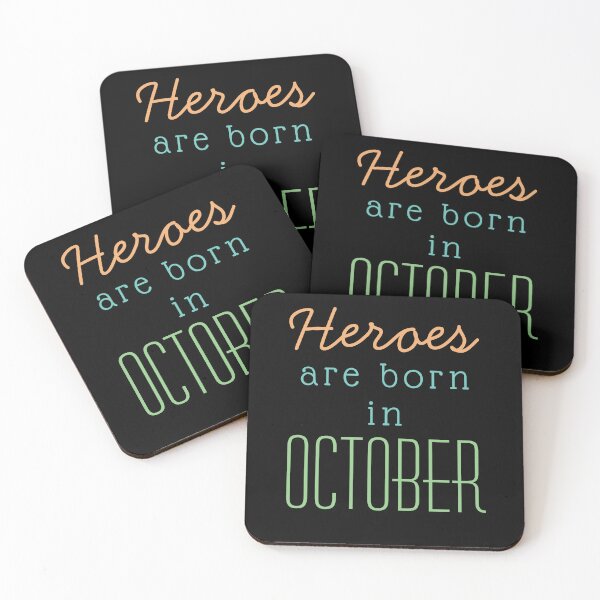 Item preview, October Birthday Quotes- Heroes Are Born In October  designed and sold by DjoooDjooo.