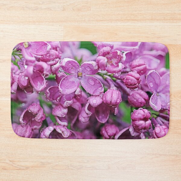 Item preview, Macro Lilac inflorescence of lilac (Syringa) with raindrops on the petals - Cute Floral Gift designed and sold by r-silver.