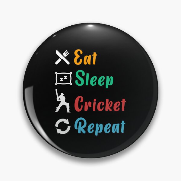 Item preview, Eat Sleep Cricket Repeat, Funny Vintage Cricket Player Gift For Cricket Lover, Cricket Fans designed and sold by Graphicista.