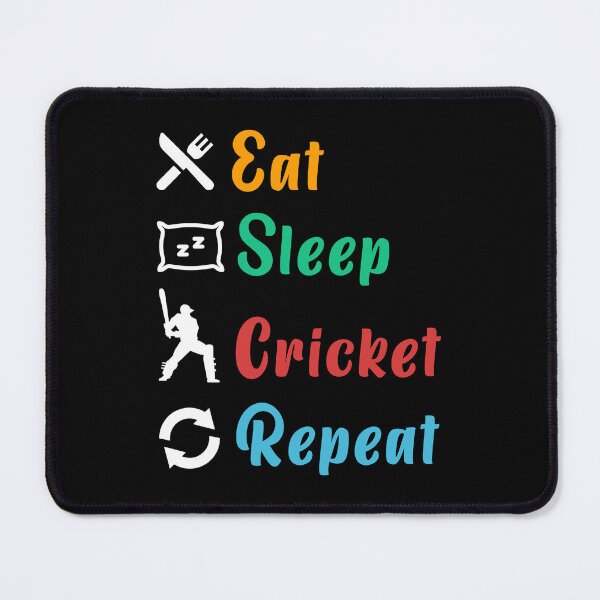 Item preview, Eat Sleep Cricket Repeat, Funny Vintage Cricket Player Gift For Cricket Lover, Cricket Fans designed and sold by Graphicista.