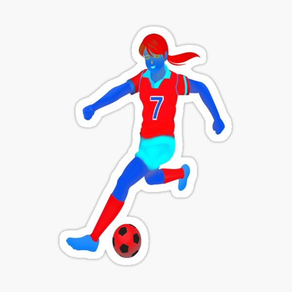 Item preview, NEON GIRL SOCCER PLAYER designed and sold by sailorsam1805.