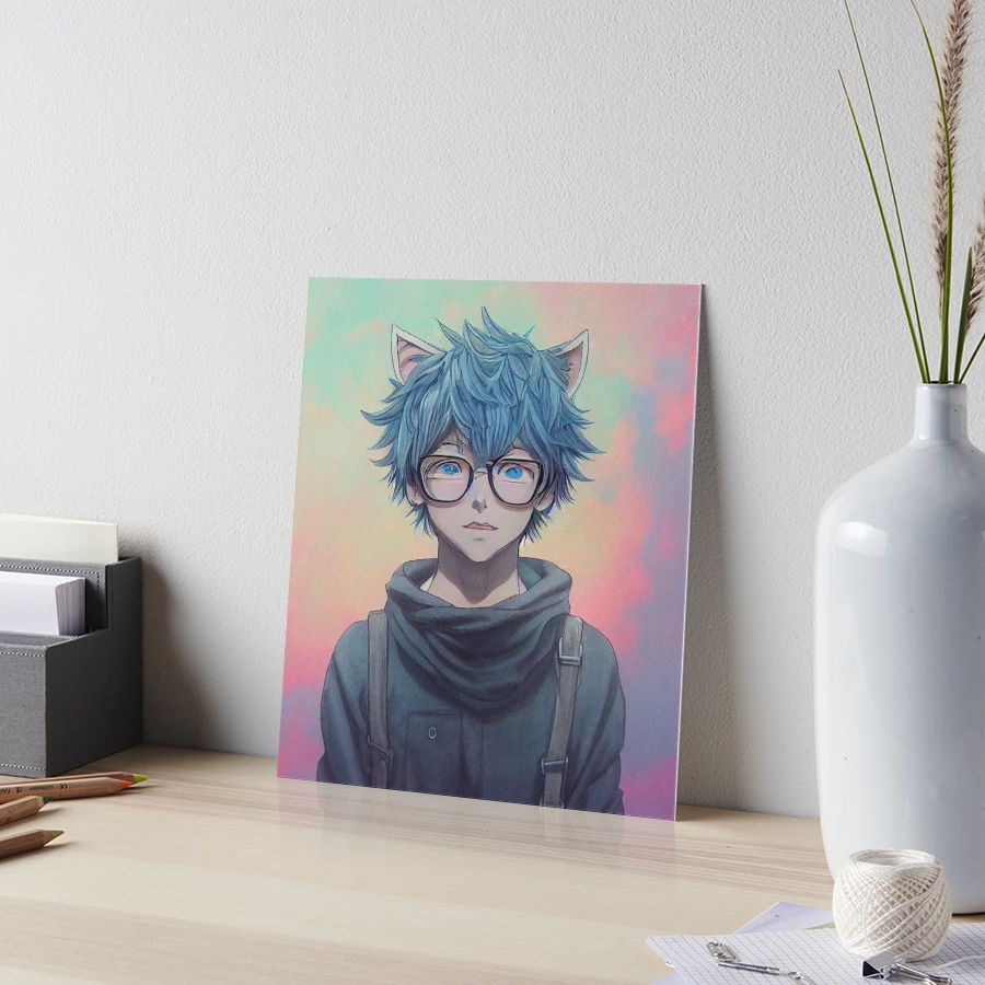 Futuristic anime CatBoy gifts for manga lovers | Art Board Print