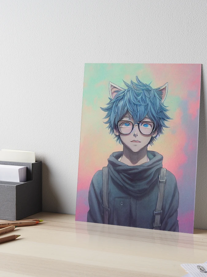 Futuristic anime CatBoy gifts for manga lovers | Art Board Print