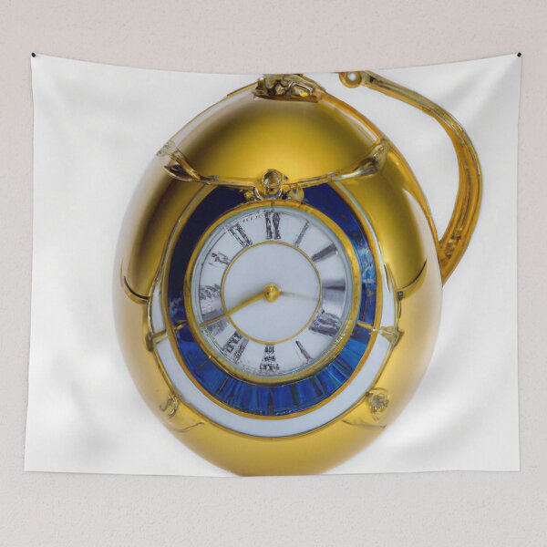 Item preview, Intricate Premium Gold Shield Mechanical Pocket Watch With a Gold Band in a Jewel Encrusted Faberge designed and sold by nightenlight.