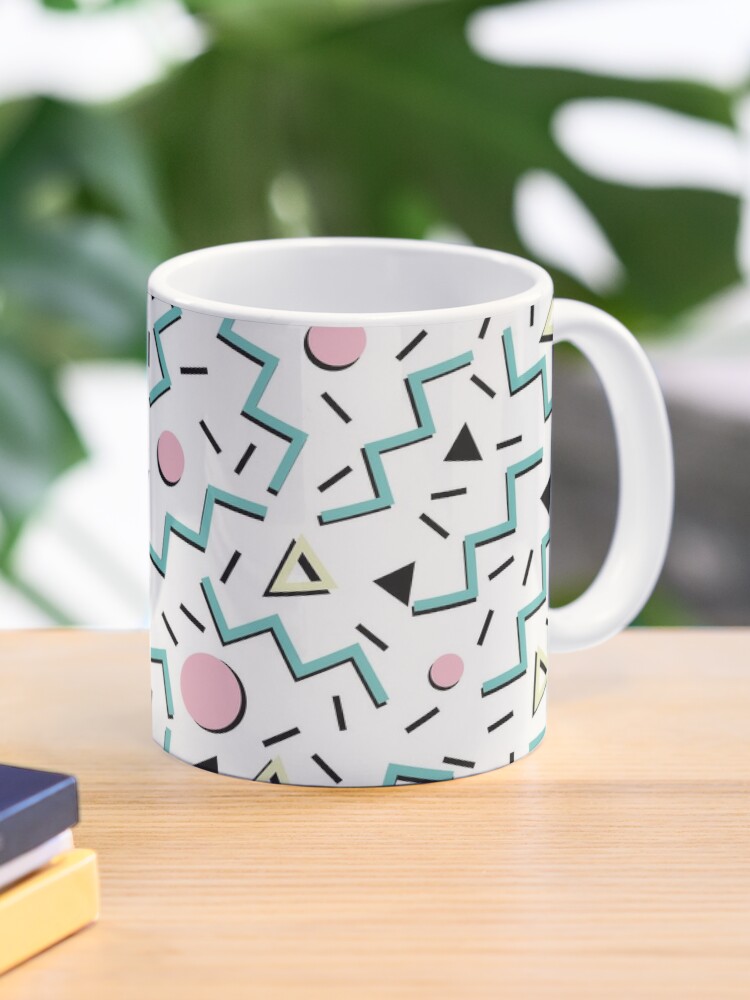 Back to the 80's eighties, funky memphis pattern design Coffee Mug by 5mm  Paper