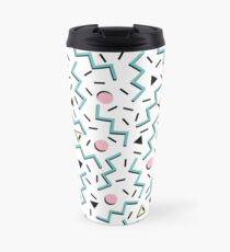 Back to the 80's eighties, funky memphis pattern design Travel Mug