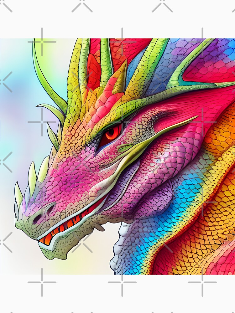 Thumbnail 7 of 7, Classic T-Shirt, Rainbow Horned Dragon designed and sold by dragynrain.