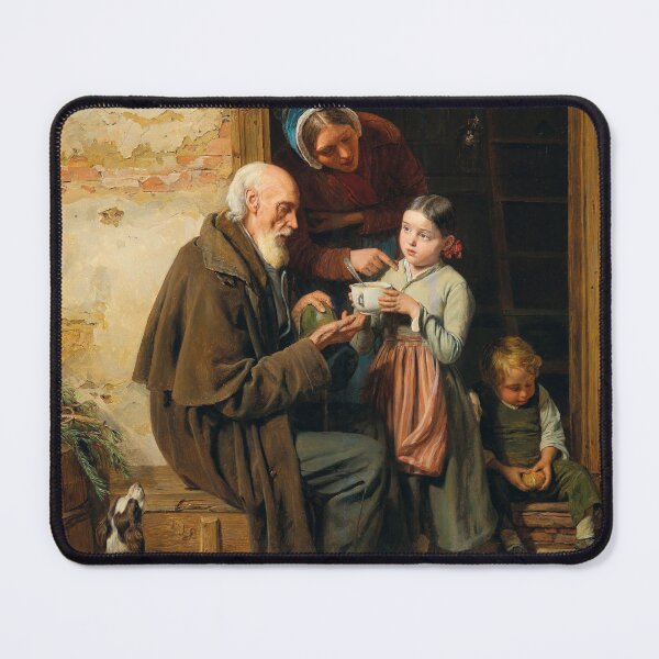 Item preview, The Charitable Gift | Ferdinand Georg Waldmuller | 1850 Wholesome Family Art designed and sold by CJET.
