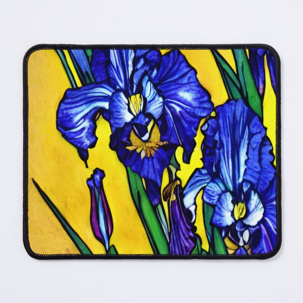 Item preview, Irises on yellow background designed and sold by Gala-life1.