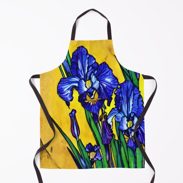 Item preview, Irises on yellow background designed and sold by Gala-life1.
