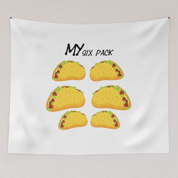 Item preview, My Six Pack Funny Taco Fitness  Workout Gym designed and sold by Seas Wanda.