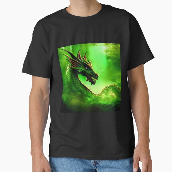 Green Dragon in the Misty Forest Classic T-Shirt