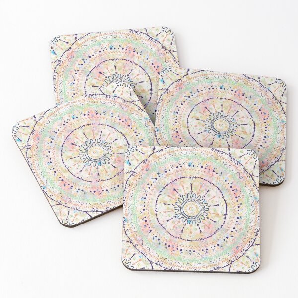 Item preview, Whimsical watercolor tribal doddles mandala designed and sold by InovArtS.
