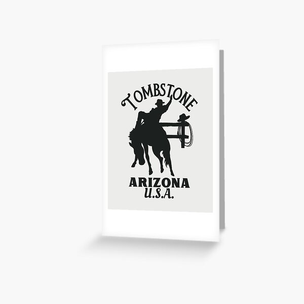 Item preview, Black Tombstone Arizona Rodeo Rider designed and sold by WesternLocales.