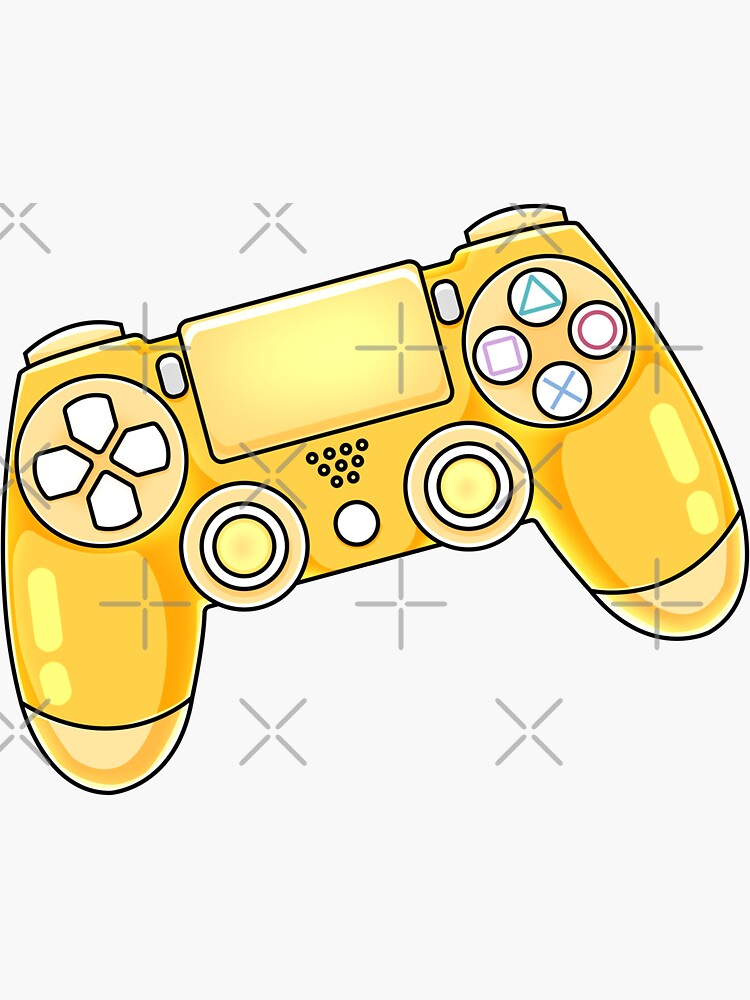 "Playstation 4 controller, yellow play controller" Sticker for Sale by
