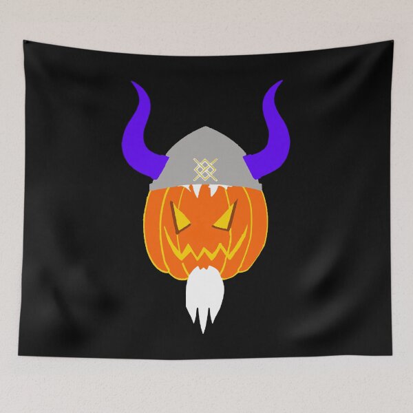 Item preview, Viking Pumpkin With Two Horned Warrior Helmet And Old White Beard For Lover Halloween Cagwal designed and sold by MONOKARYON.