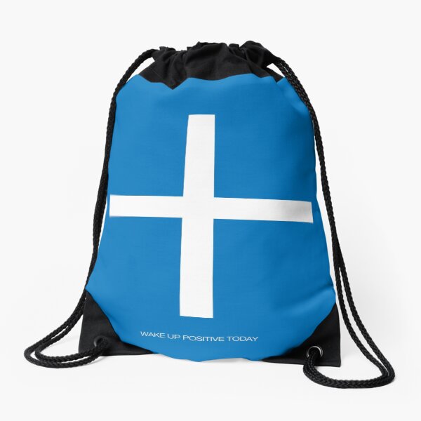 Wake Up Positive Today. Join the Happiness Movement Drawstring Bag