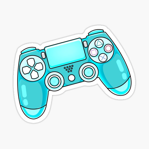 playstation 4 controller, light blue play controller Sticker by