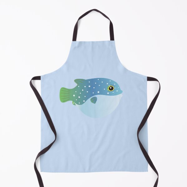 Item preview, puffer fish blow fish blue green cute pufferfish designed and sold by MiraNomegusta.